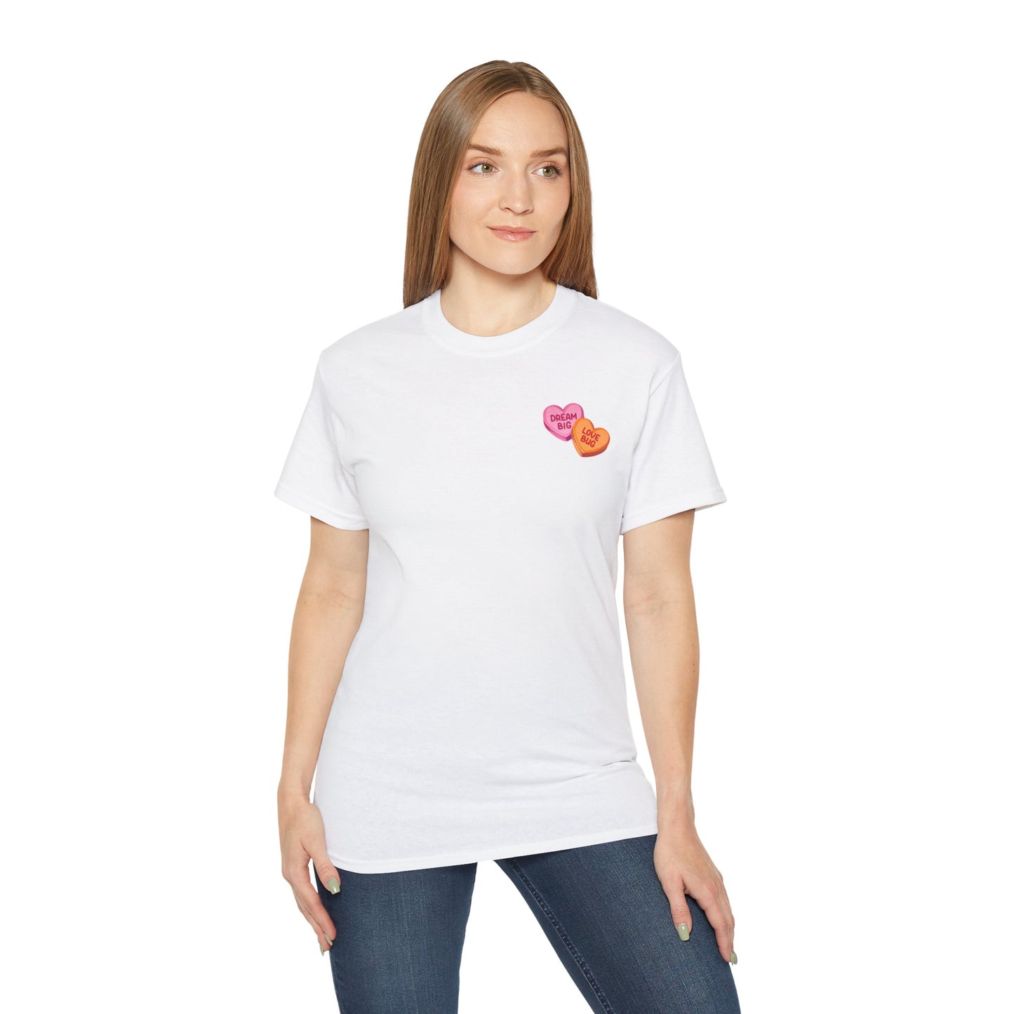 Cute Valentine's Day Unisex Tee with Heart Graphics