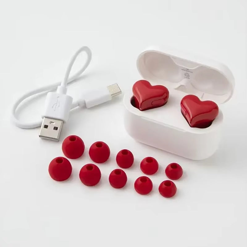 Heart shaped Bluetooth Wireless Headphones Earphones Music Sports Earphone High Quality Heart Earbuds Girl Gift