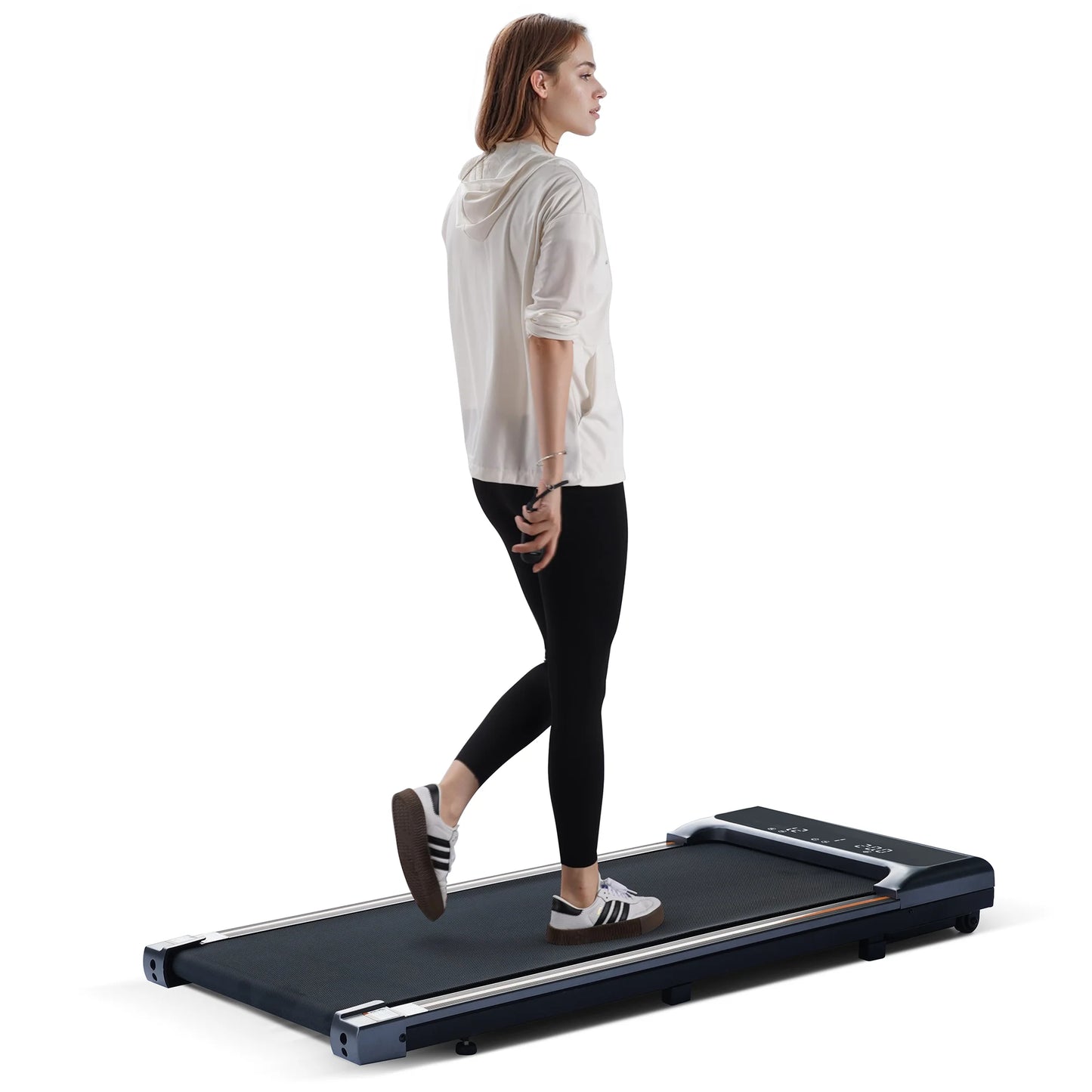 Walking Pad under Desk Treadmill with Remote Control Lightweight 2 in 1 Exercise Treadmill 0.6-3.8 Speed Range for Home Office Workout Indoor