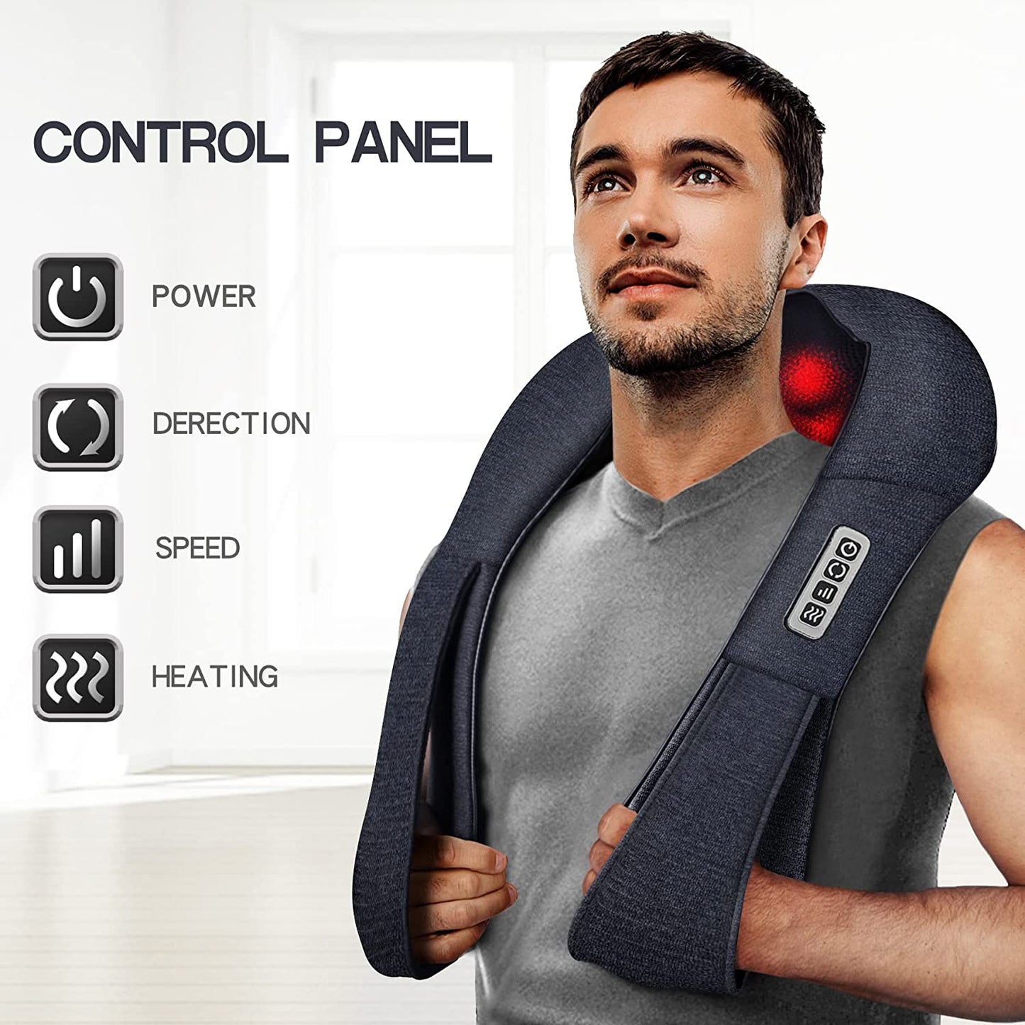 Neck Massager, Back Massager with Heat, Shoulder Massager for Neck Pain Back Pain Relief, Gifts for Thank You & Appreciation, Birthday, Relatives & Family