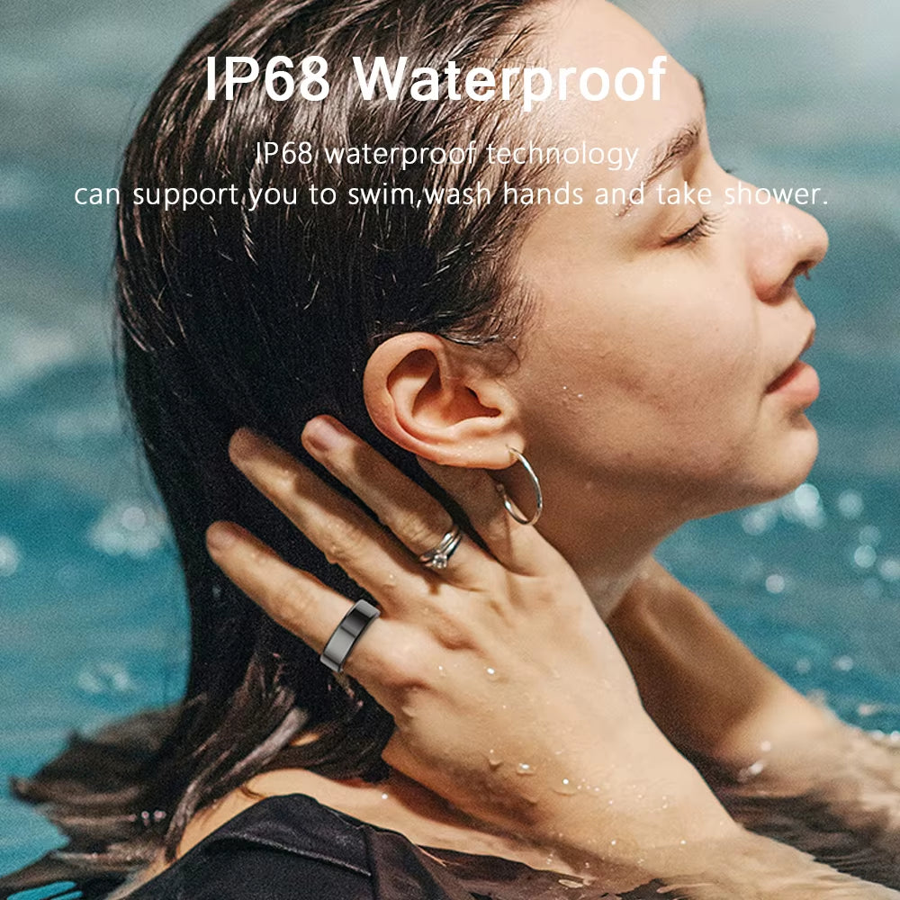 Smart Ring Real Heart Rate Stainless Steel Ring Swimming Waterproof Smart Ring 2025