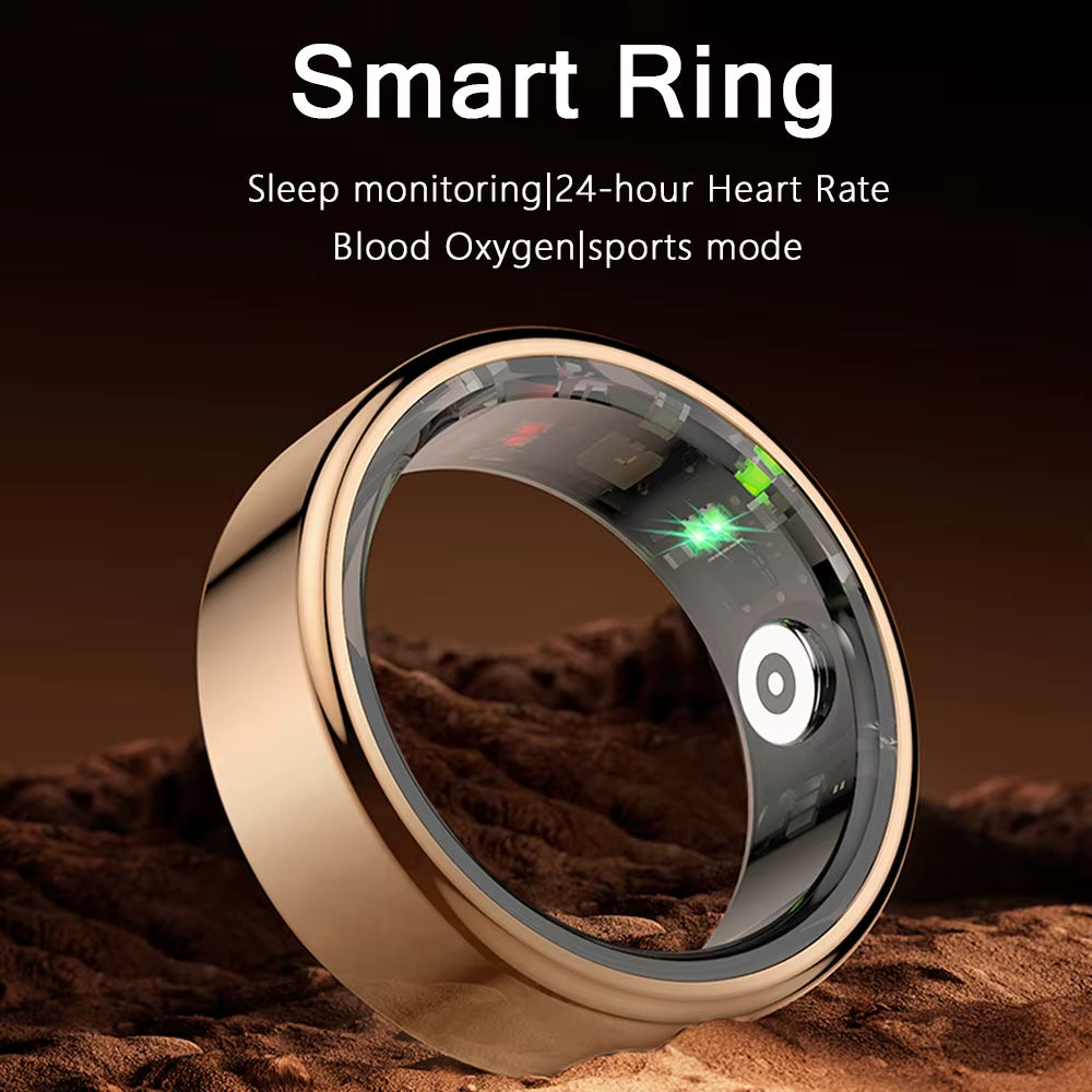 Smart Ring Real Heart Rate Stainless Steel Ring Swimming Waterproof Smart Ring 2025