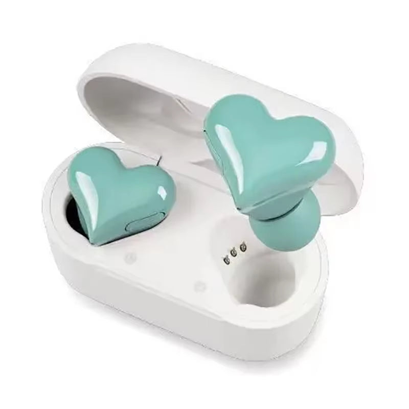 Heart shaped Bluetooth Wireless Headphones Earphones Music Sports Earphone High Quality Heart Earbuds Girl Gift