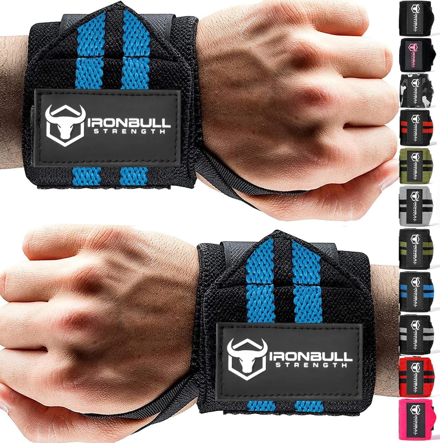 Wrist Wraps for Weightlifting (USPA & IPL Approved) - 18” Premium Quality Wrist Straps for Weightlifting - Weight Lifting Wrist Wraps with Thumb Loop for Lifting Weights, Curls & Dips - for Bench, Powerlifting & Weight Training