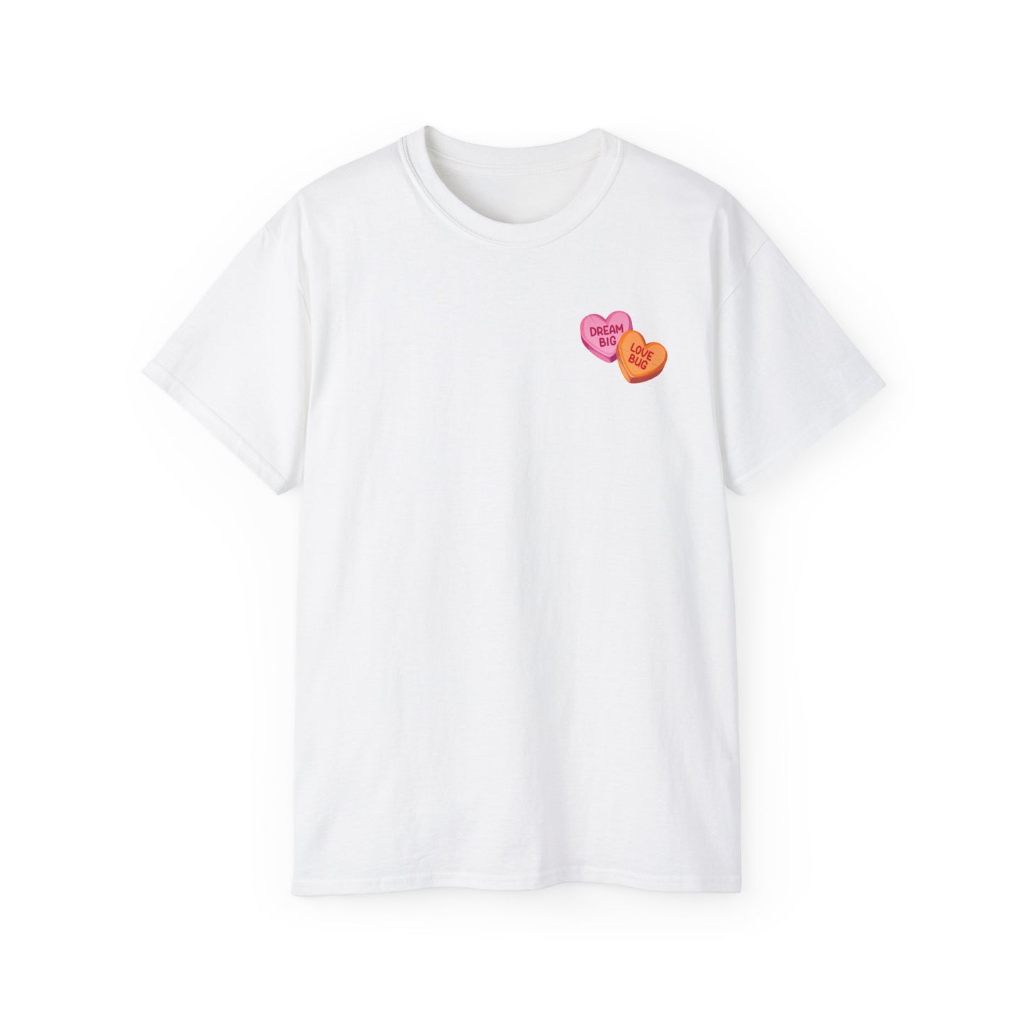Cute Valentine's Day Unisex Tee with Heart Graphics