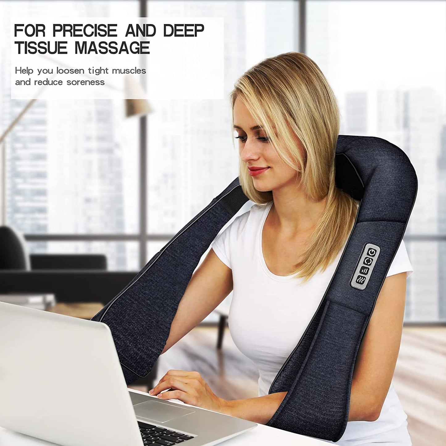 Neck Massager, Back Massager with Heat, Shoulder Massager for Neck Pain Back Pain Relief, Gifts for Thank You & Appreciation, Birthday, Relatives & Family