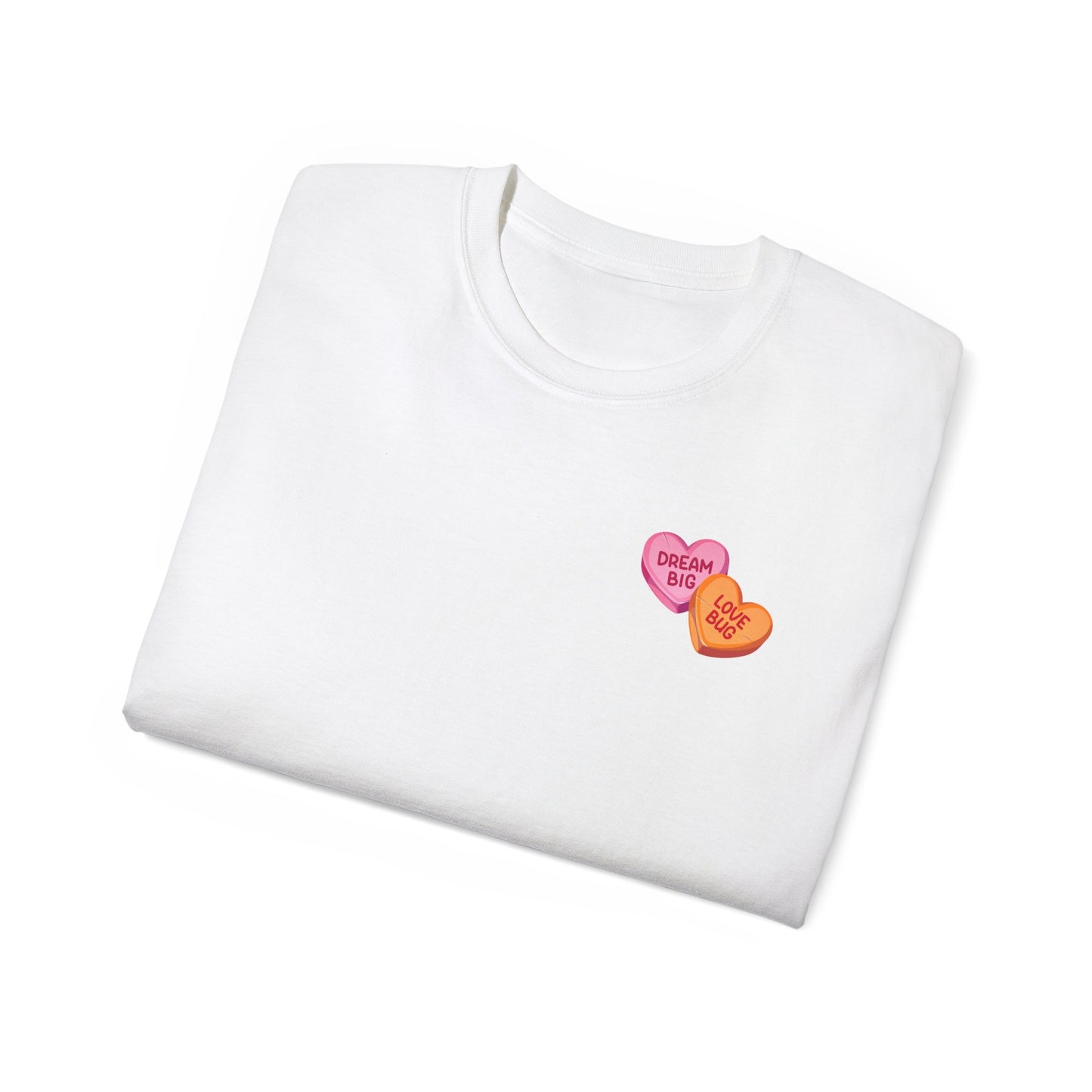 Cute Valentine's Day Unisex Tee with Heart Graphics