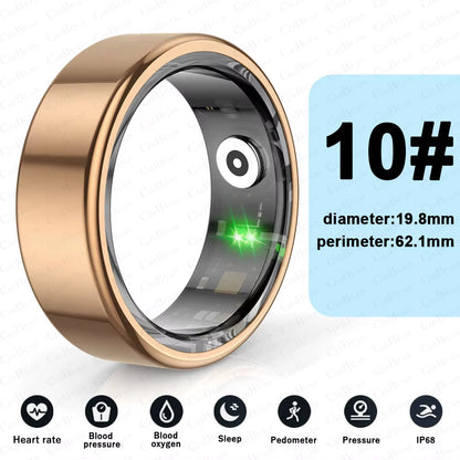 Smart Ring Real Heart Rate Stainless Steel Ring Swimming Waterproof Smart Ring 2025