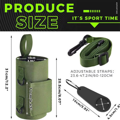 Magnetic Gym Water Bottle Sling Bag - Non-Slip Portable Carrier for Gym Accessories