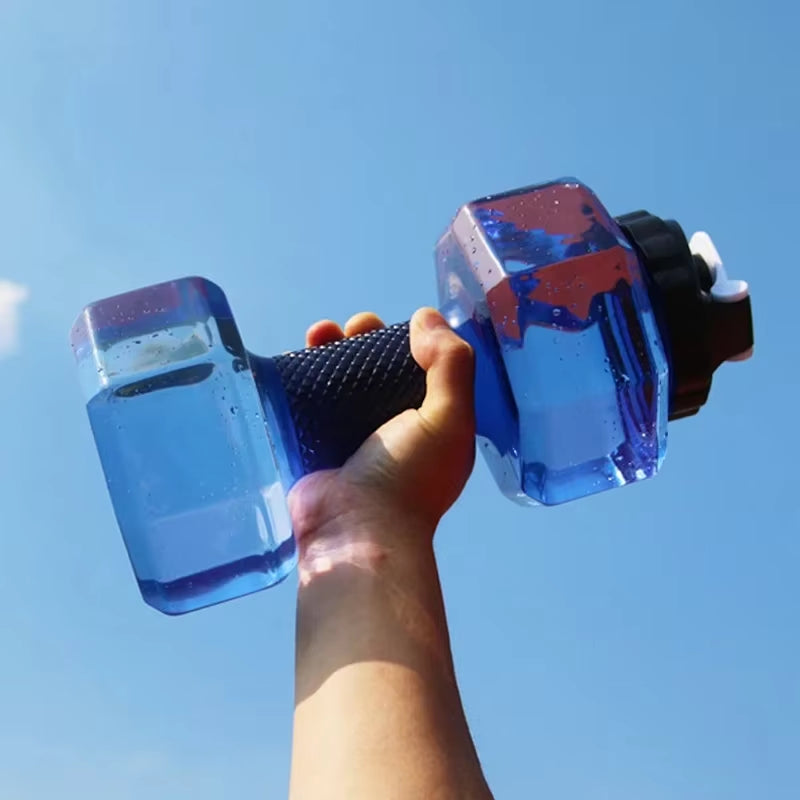 2.2L Dumbbell Shaped Sport Water Bottle Fitness Water Bottle Creative Water Drinking Bottle