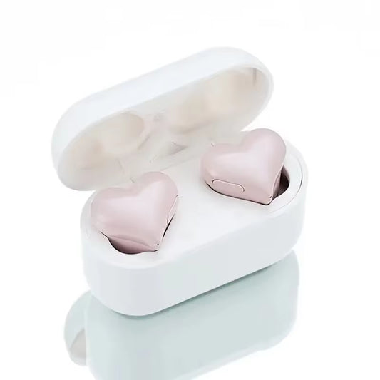 Heart shaped Bluetooth Wireless Headphones Earphones Music Sports Earphone High Quality Heart Earbuds Girl Gift