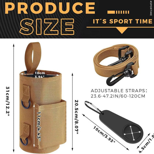 Magnetic Gym Water Bottle Sling Bag - Non-Slip Portable Carrier for Gym Accessories